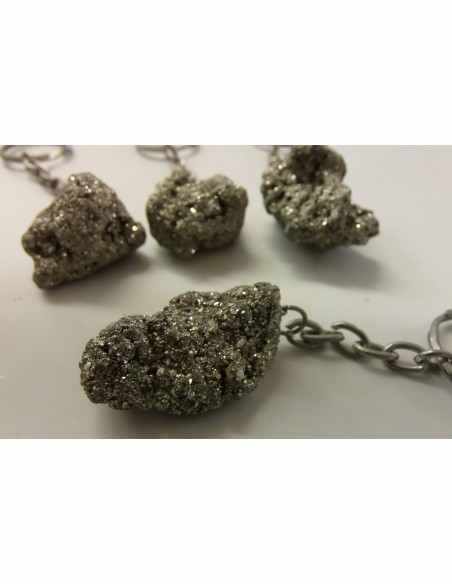 Pyrite cristallisee porte clefs Pyrite cristallisee porte clefs