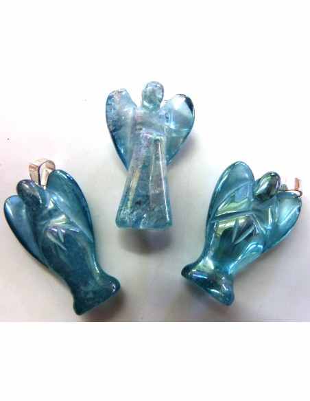 Aqua aura ange pendentif argent