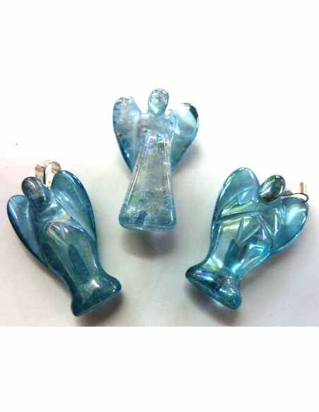Aqua aura ange pendentif argent