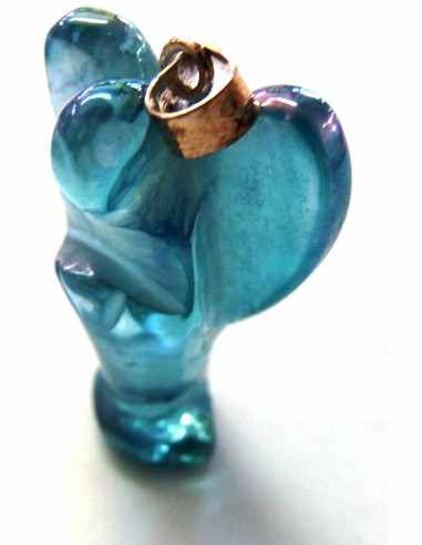 Aqua aura ange pendentif argent