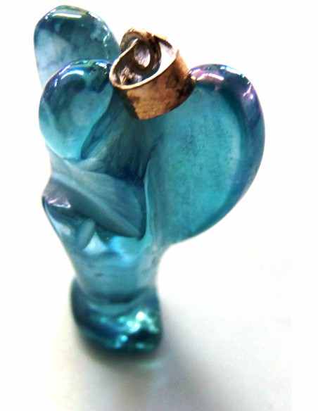Aqua aura ange pendentif argent