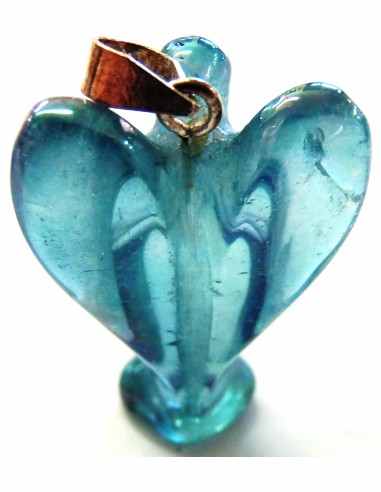 Aqua aura ange pendentif argent