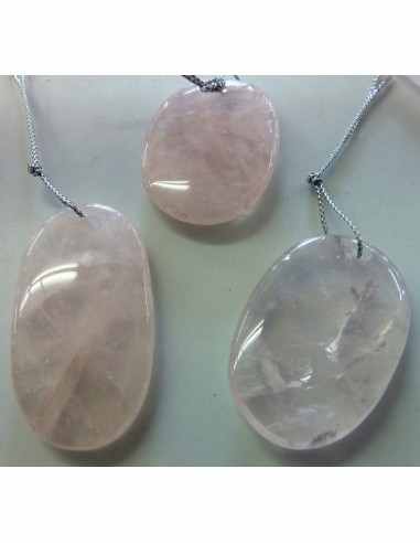Quartz rose grand pendentif
