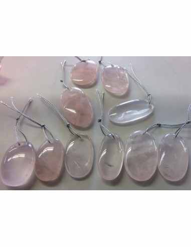 Quartz rose grand pendentif