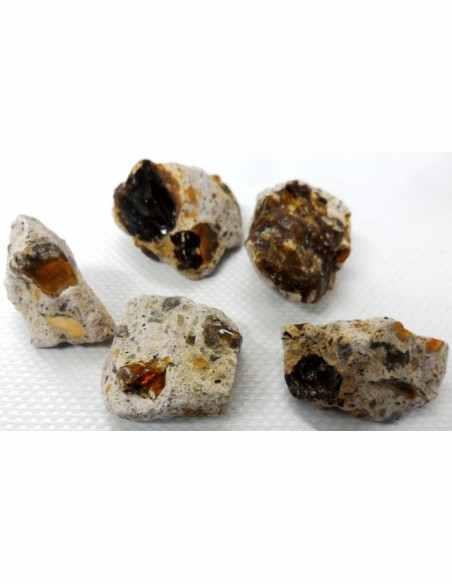 Opale de feu brut sur gangue Opale de feu brut sur gangue