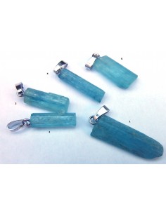 Aigue marine tige pendentif