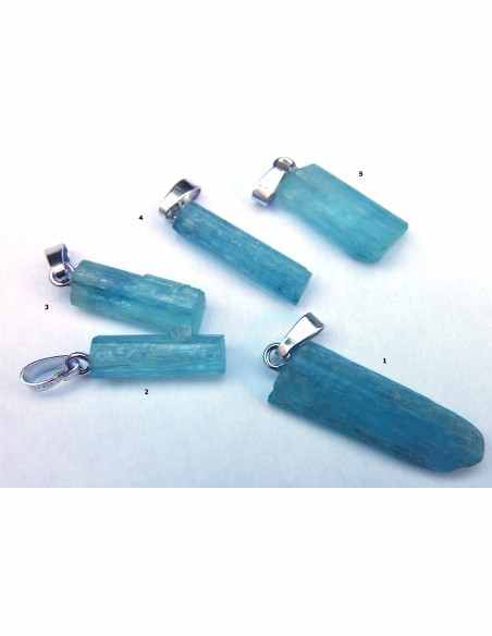 Aigue marine tige pendentif