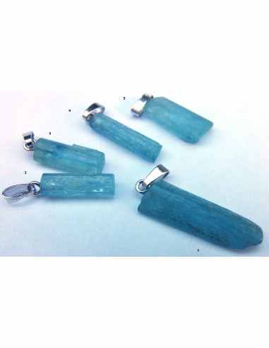 Aigue marine tige pendentif