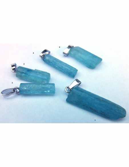 Aigue marine tige pendentif