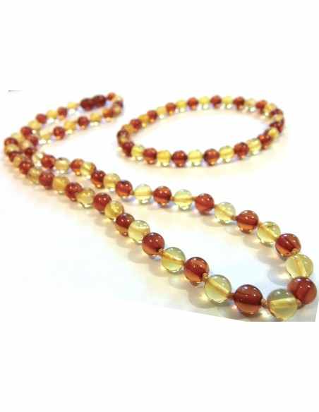 Parure ambre 6mm provenance Lituanie