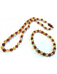 Parure ambre 6mm provenance Lituanie 2