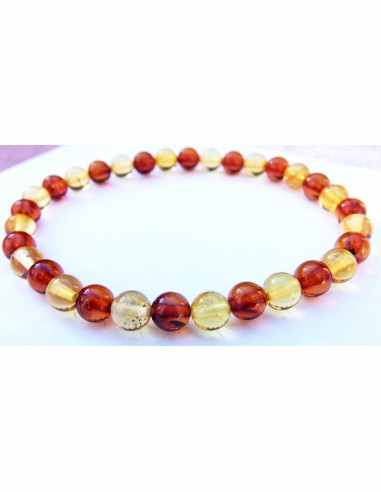Ambre 6mm bracelet femme
