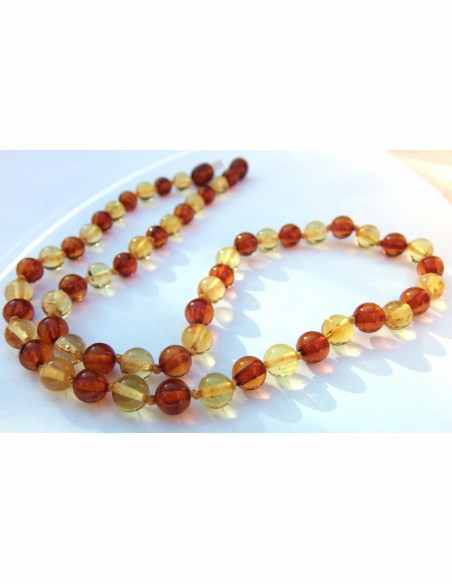 Collier ambre 6mm