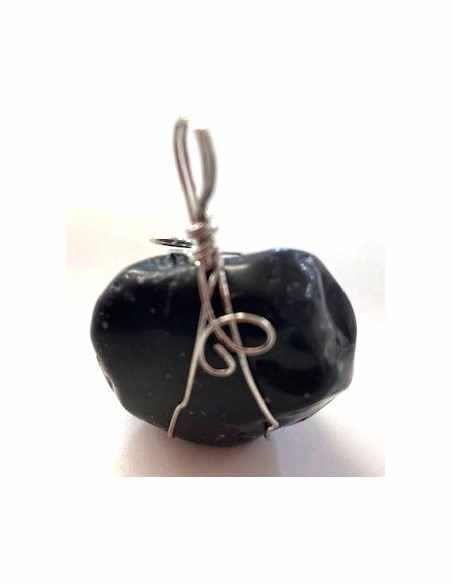 Obsidienne mouchettee grand pendentif Obsidienne mouchettee grand pendentif