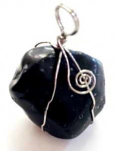 Obsidienne mouchettee grand pendentif