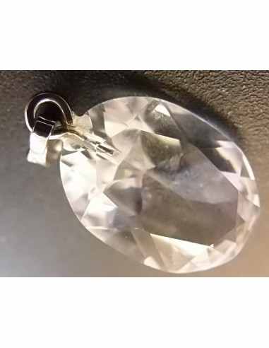 Pendentif quartz diamant