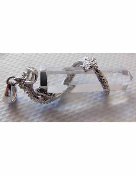 Dragon cristal pendentif argent
