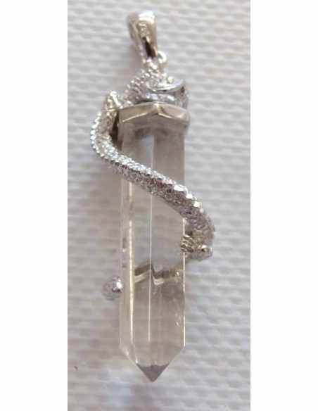Dragon cristal pendentif argent