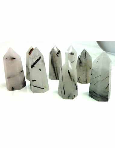 Quartz tourmaline pointe