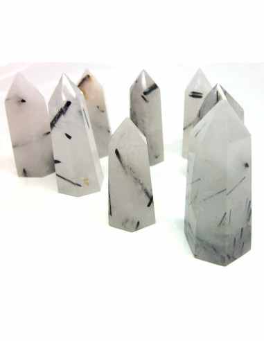 Quartz tourmaline pointe