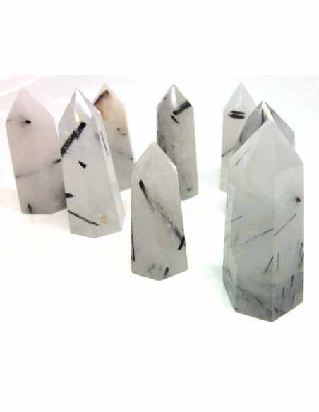 Quartz tourmaline pointe