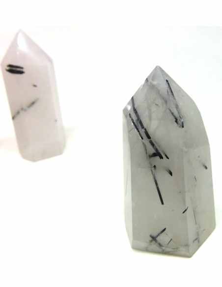 Quartz tourmaline pointe