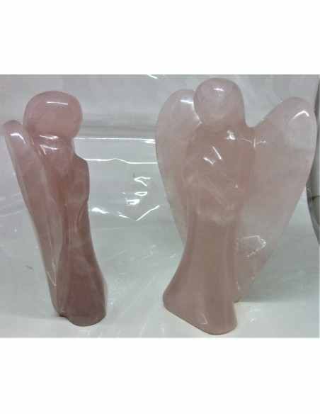 Ange quartz rose 17,9cm et  18,5cm Ange quartz rose 17,9cm et  18,5cm