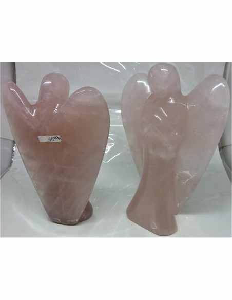 Ange quartz rose 17,9cm et  18,5cm Ange quartz rose 17,9cm et  18,5cm
