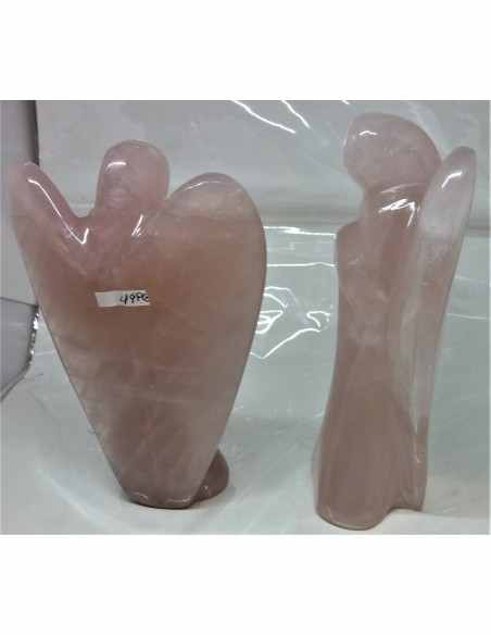 Ange quartz rose 17,9cm et  18,5cm Ange quartz rose 17,9cm et  18,5cm