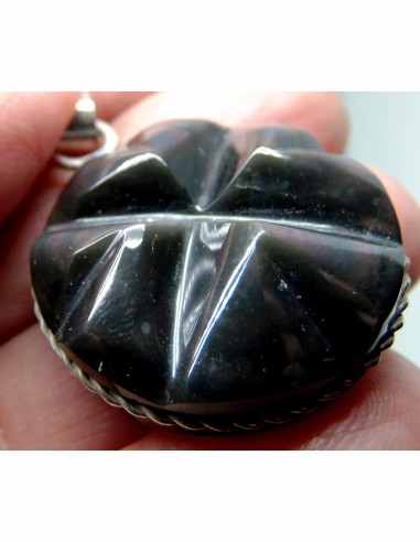 Pendentif Oeil Celeste trefle 4 feuilles