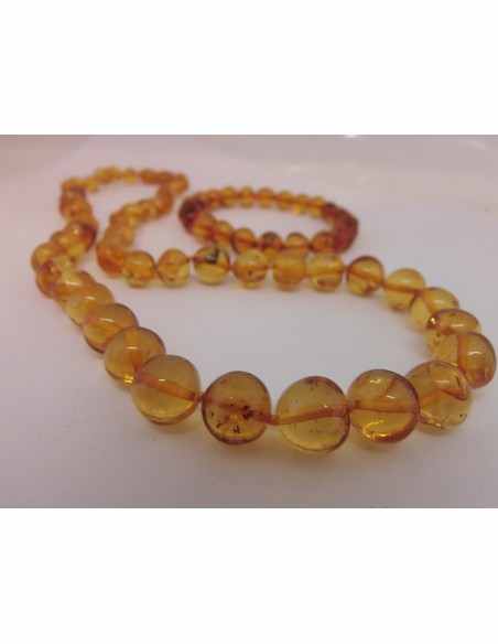 Parure ambre chute de 10 a 8mm