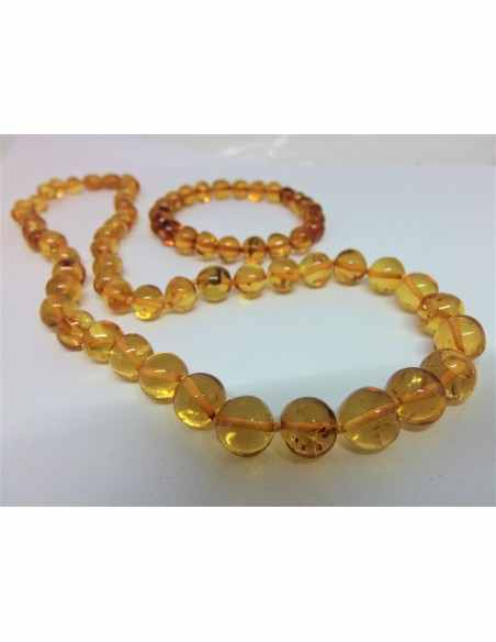 Parure ambre chute de 10 a 8mm