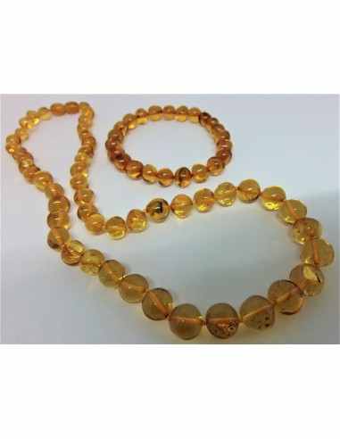 Parure ambre chute de 10 a 8mm