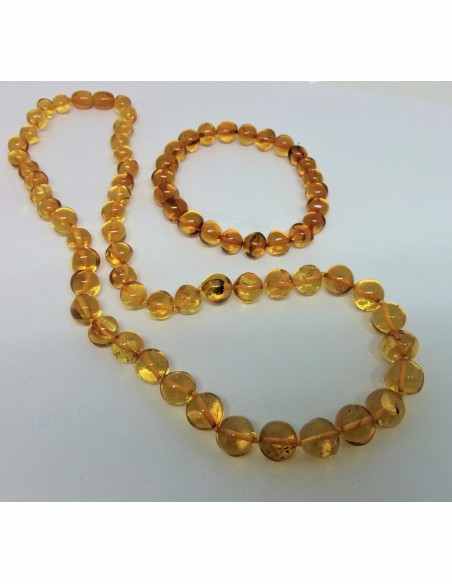 Parure ambre chute de 10 a 8mm
