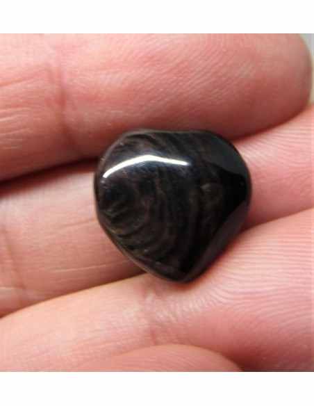 Coeur obsidieinne feu pendentif