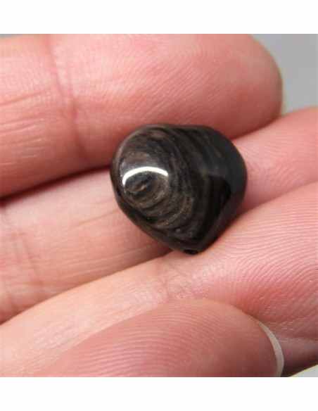 Coeur obsidieinne feu pendentif