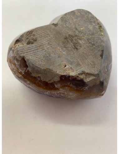 Geode coeur amethyste cactus