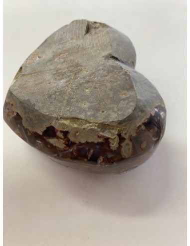 Geode coeur amethyste cactus