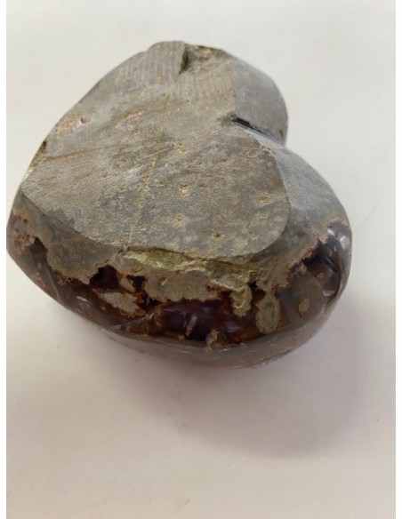 Geode coeur amethyste cactus