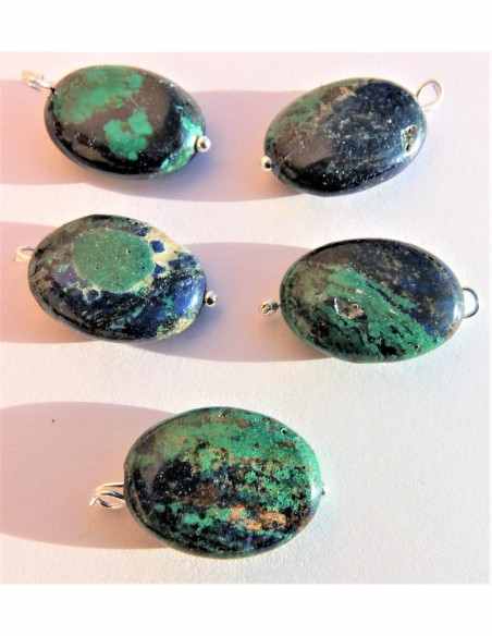 Azurite malachite pendentif