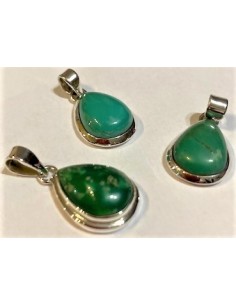 Chrysoprase argent pendentif