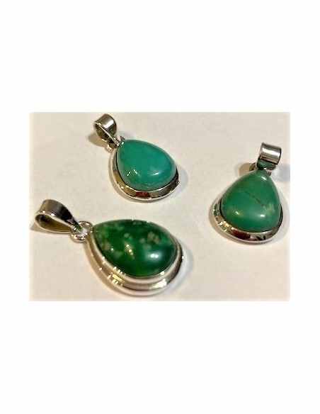 Chrysoprase argent pendentif Chrysoprase argent pendentif
