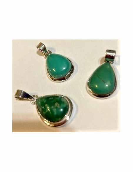 Chrysoprase argent pendentif Chrysoprase argent pendentif