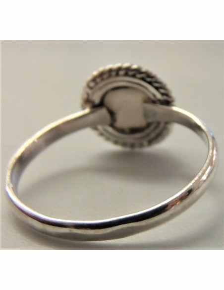 Bague perle blanche 5mm