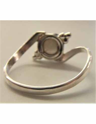 Bague perle blanche 5mm