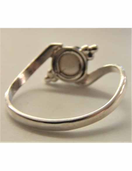 Bague perle blanche 5mm