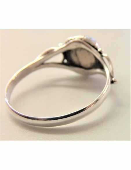 Bague perle blanche 5mm