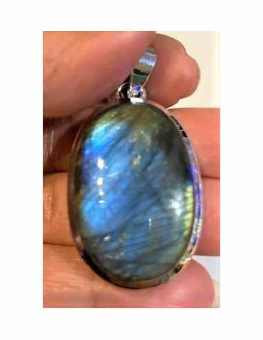 Grand Pendentif labradorite argent