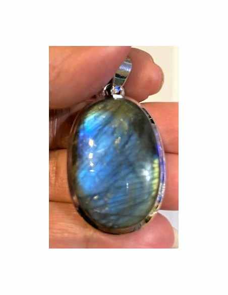 Grand Pendentif labradorite argent Grand Pendentif labradorite argent