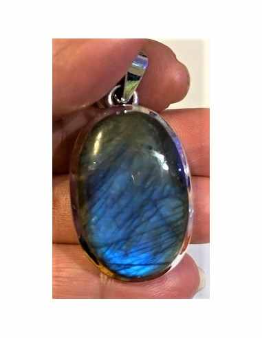 Grand Pendentif labradorite argent
